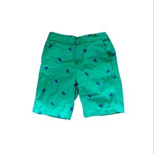 The Children’s Place adjustable Green Surfer Shorts‎ Shark Embroidery Sz 8
